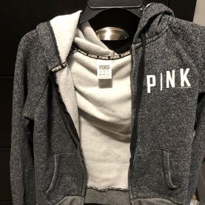 Dark grey PINK zip up
